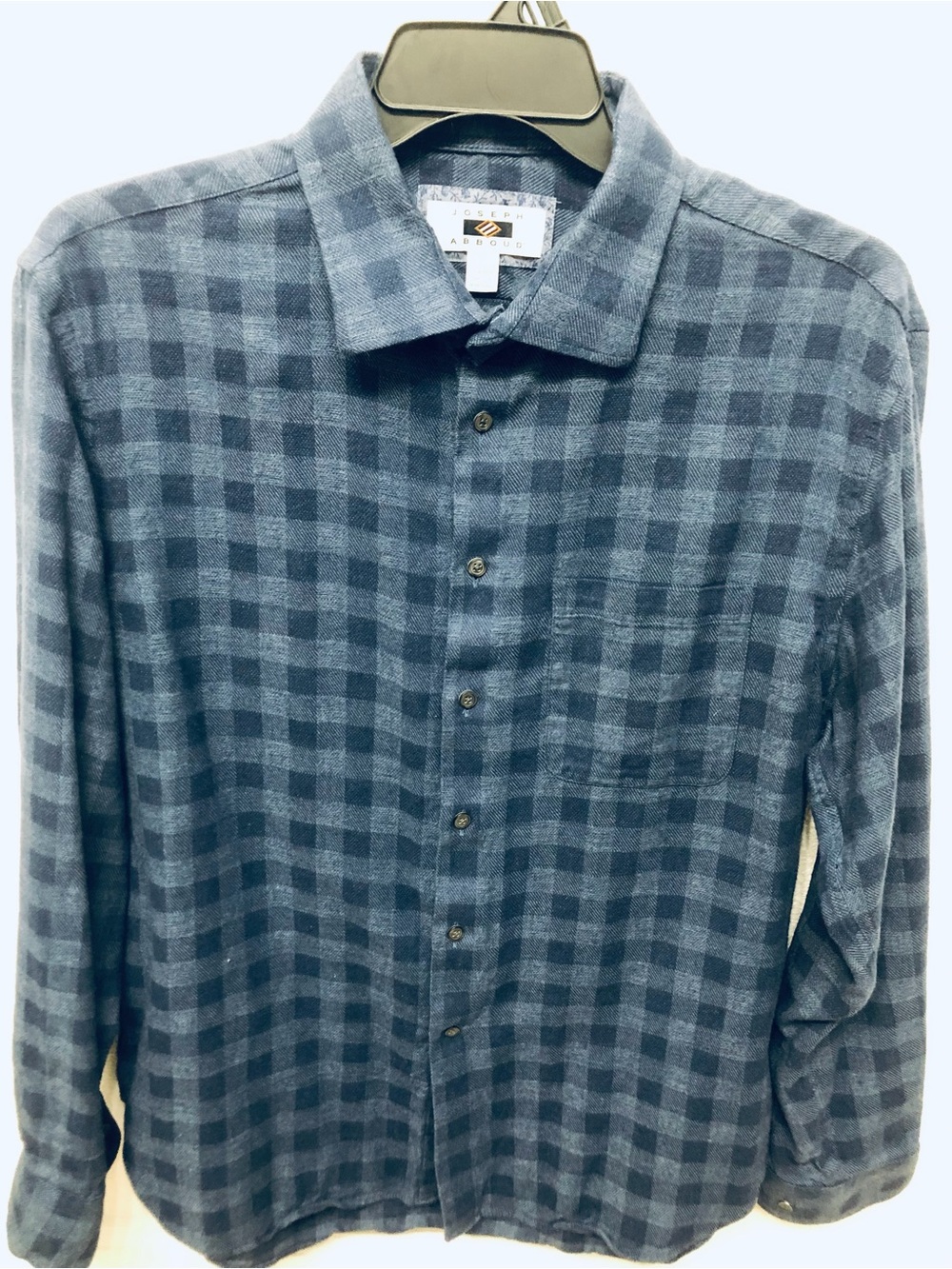 Joseph Abboud Men's Blue Plaid Button-Down Shirt